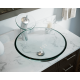 DG 601-Crystal Glass Vessel Sink with Faucet